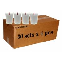 Carton de 120 Bougies 36H BLANC - 4/Set-30 Sets/Ctn