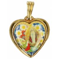 Médaille 18 mm - Appar Lourdes - Métal Doré