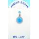 Medaille Zilver - OLV / Versch. Lourdes - Email blauw 