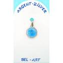 Medaille Zilver - OLV / Versch. Lourdes - Email blauw 