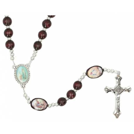 Chapelet Bois avec paters plurisaints