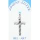 Croix Argent striée 25 X 17 mm