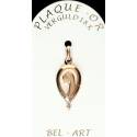 Médaille Plaqué-or Vierge ajourée / goutte 20 X 11 mm