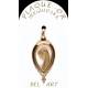 Médaille Plaqué-or Vierge ajourée / goutte 28 X 15 mm