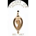 Médaille Plaqué-or Vierge ajourée / goutte 28 X 15 mm