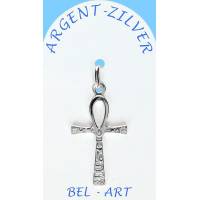 Croix Argent 27 X 17 mm Hiéroglyphes