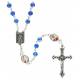 Chapelet verre bleu clair 6mm