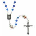Chapelet verre bleu clair 6mm
