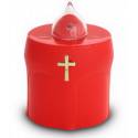 Lampe de cimetiere rouge fournie sans piles
