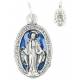 Médaille 17 mm Ov - Miraculeuse - Mét. Agté Email bleu
