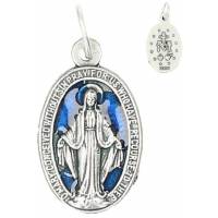 Médaille 17 mm Ov - Miraculeuse - Mét. Agté Email bleu