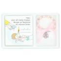 Set armband roos op elast + kadertje doop + Doosje 