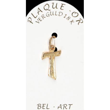 Kruisje plaqué-goud - 15 X 11 mm 