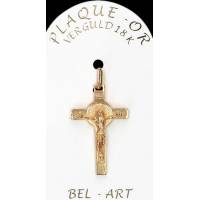 Croix Plaqué-Or St Benoît - 27 X 17 mm