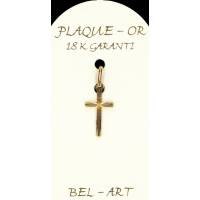 Kruisje plaqué-goud - 15 X 8 mm 