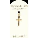 Kruisje plaqué-goud - 15 X 8 mm 