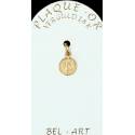 Médaille plaqué-or St Benoît 8 mm