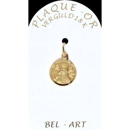 Médaille plaqué-or - Ste Rita - 12 mm