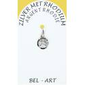 Medaille Zilver + Rhodium - Engel - 8 mm 
