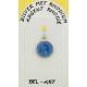 Médaille Argent Rhodié - Scapulaire - 12 mm - Email Bleu ou rouge