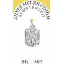Médaille Argent Rhodié - St Michel 20 x 18 mm