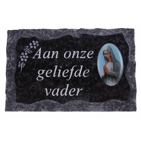 Grafplaat 9x14cm Aan Onze Geliefde Vader 
