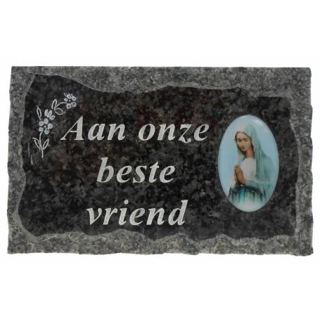 Plaque Cimetiere Aan Onze Beste Vriend 9X14