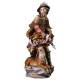 Statue en bois sculpté Saint Hubert 25 cm couleur