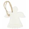 Ange à suspendre en porcelaine blanche 5.2 x 6 cm