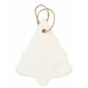 Sapin à suspendre en porcelaine blanche 8 cm