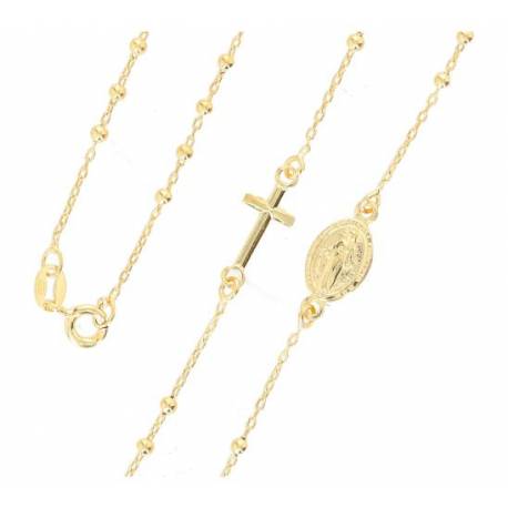 Collier chapelet argent rhodié