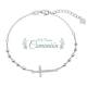Gerhodineerd zilveren armband met kruis 