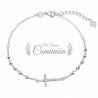 Gerhodineerd zilveren armband met kruis 