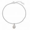 Bracelet en argent avec médaille miraculeuse