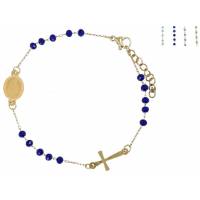 Bracelet en acier avec croix assortiment de couleurs