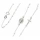 Collier chapelet argent rhodié