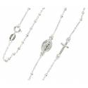 Collier chapelet argent rhodié