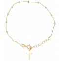 Armband met kruis verguld 