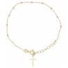 Armband met kruis verguld 