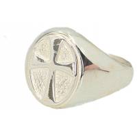 Bague "Pape François" avec croix en argent