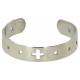 Bague argent rhodié avec croix - Mes II
