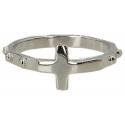 Bague dizainier en argent avec croix