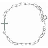 Bracelet en argent avec croix
