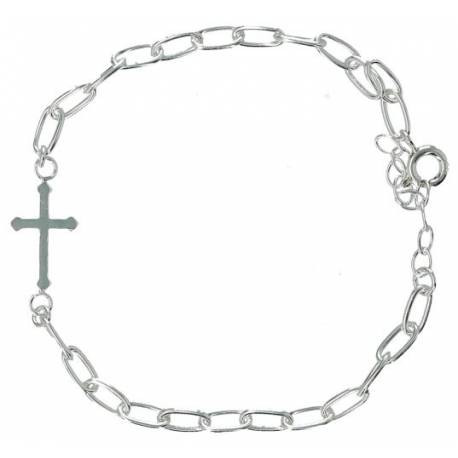 Zilver armband met kruis 