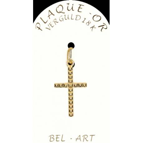 Kruisje plaqué-goud - 20 X 13 mm 