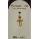 Croix Plaque-Or - 13 X 10 mm