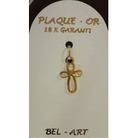 Kruisje Pl-Or - 13 X 10 mm 