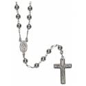Rozenkrans Zilver + Rhodium - 6 mm + Karabijnhaak 