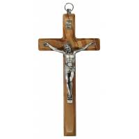 Croix murale 16 cm Bois d'olivier
