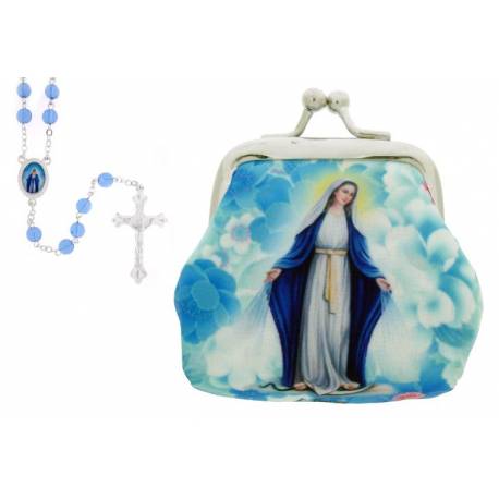 Etui + Chapelet - Vierge Miraculeuse